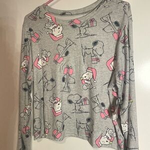 👀BUNDLE AND SAVE🥳 Peanuts Gray and Pink Pajama set